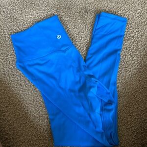 Blue lululemon leggings.